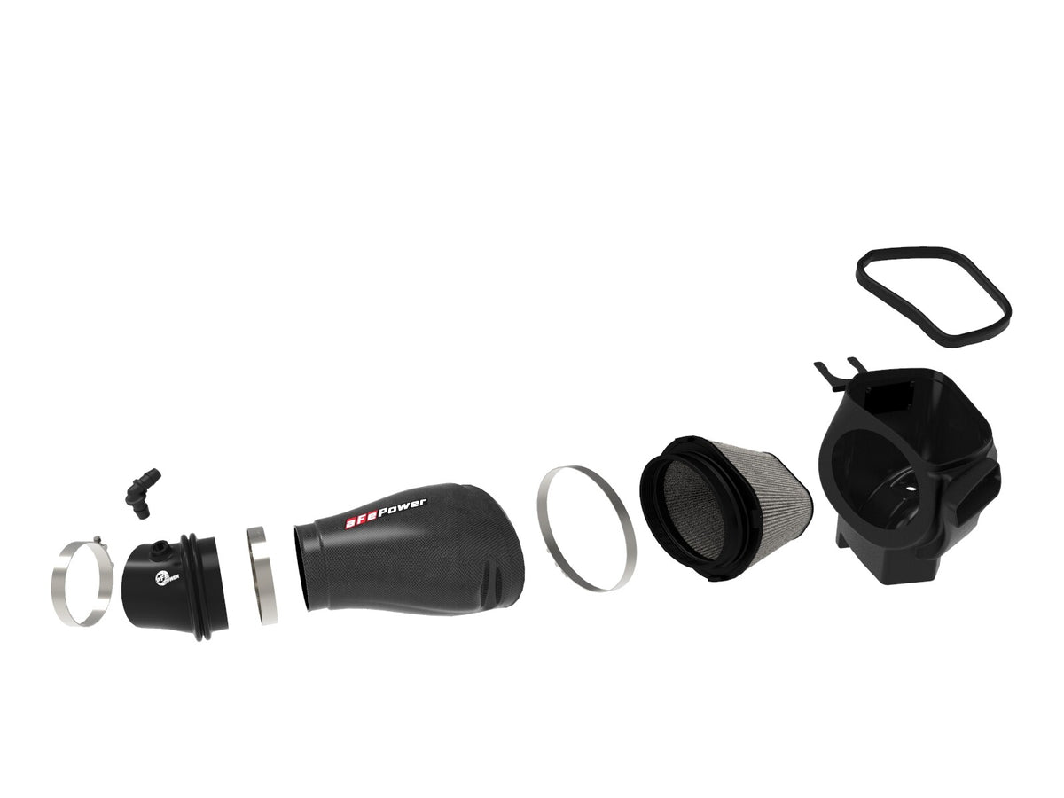 Track Series Carbon Fiber Intake System w/ Pro Dry S Filter Jeep Grand Cherokee Trackhawk (WK2) 19-21/ Dodge Durango Hellcat 21-26 V8-6.2L (sc) aFe Power-1
