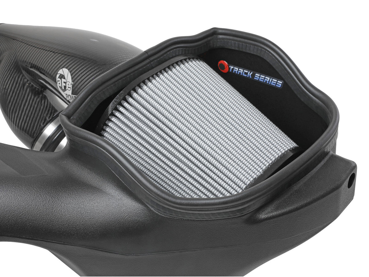 Track Series Carbon Fiber Intake System w/ Pro Dry S Filter Ford F-150 Raptor 17-20 V6-3.5L (tt) aFe Power-5
