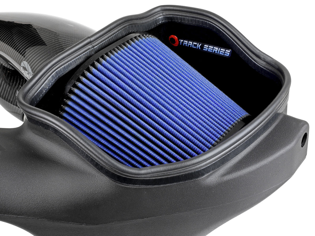 Track Series Carbon Fiber Intake System w/ Pro 5R Filter Ford F-150 Raptor 17-20 V6-3.5L (tt) aFe Power-6