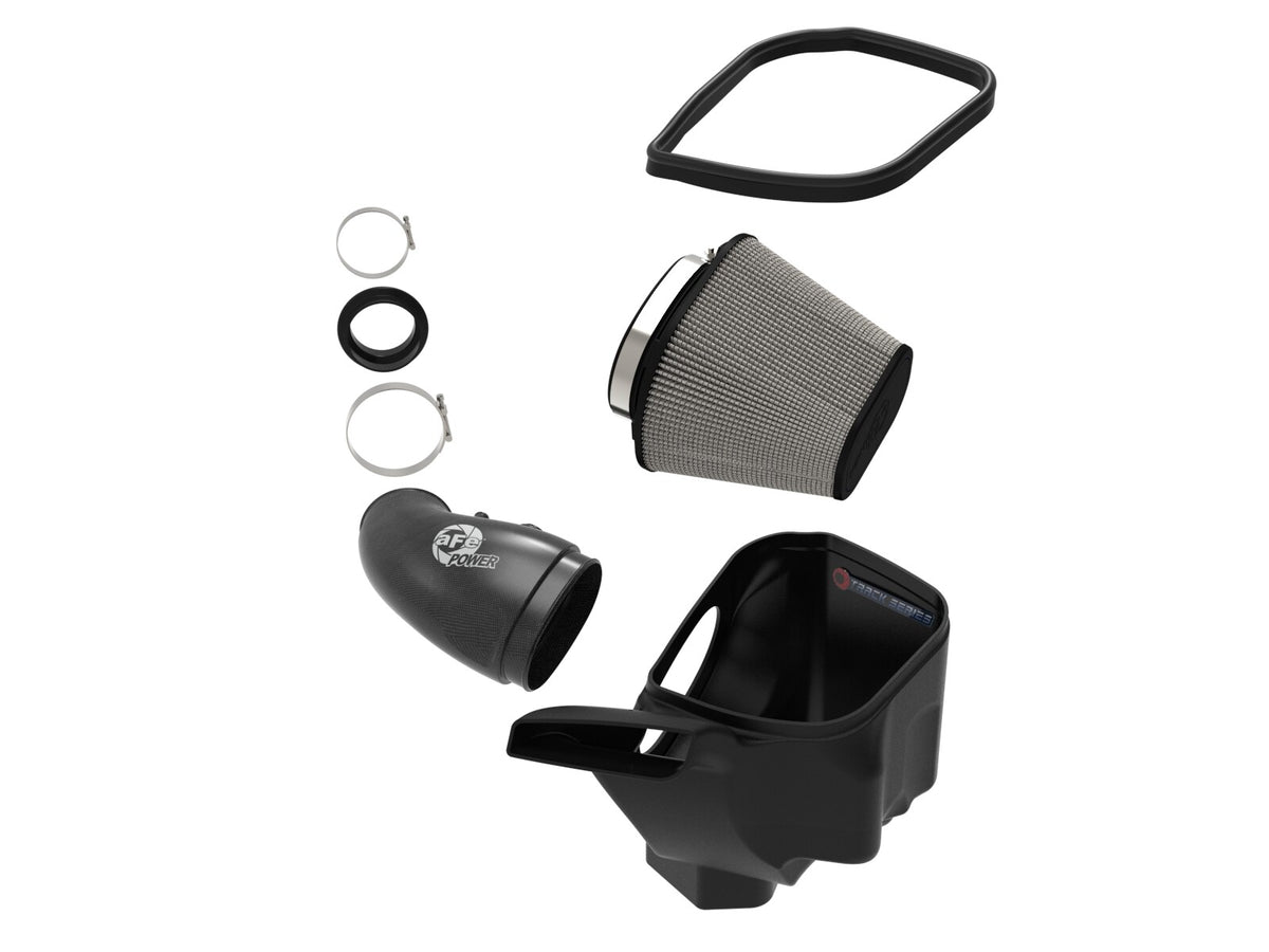 Track Series Carbon Fiber Intake System w/ Pro Dry S Filter Jeep Grand Cherokee (WK2) 12-21/ Dodge Durango SRT 18-24 V8-6.4L Hemi aFe Power-1