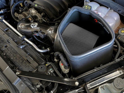 Track Series Carbon Fiber Intake System w/ Pro Dry S Filter GM Trucks/SUVs 19-26 V8-5.3/6.2L aFe Power-6