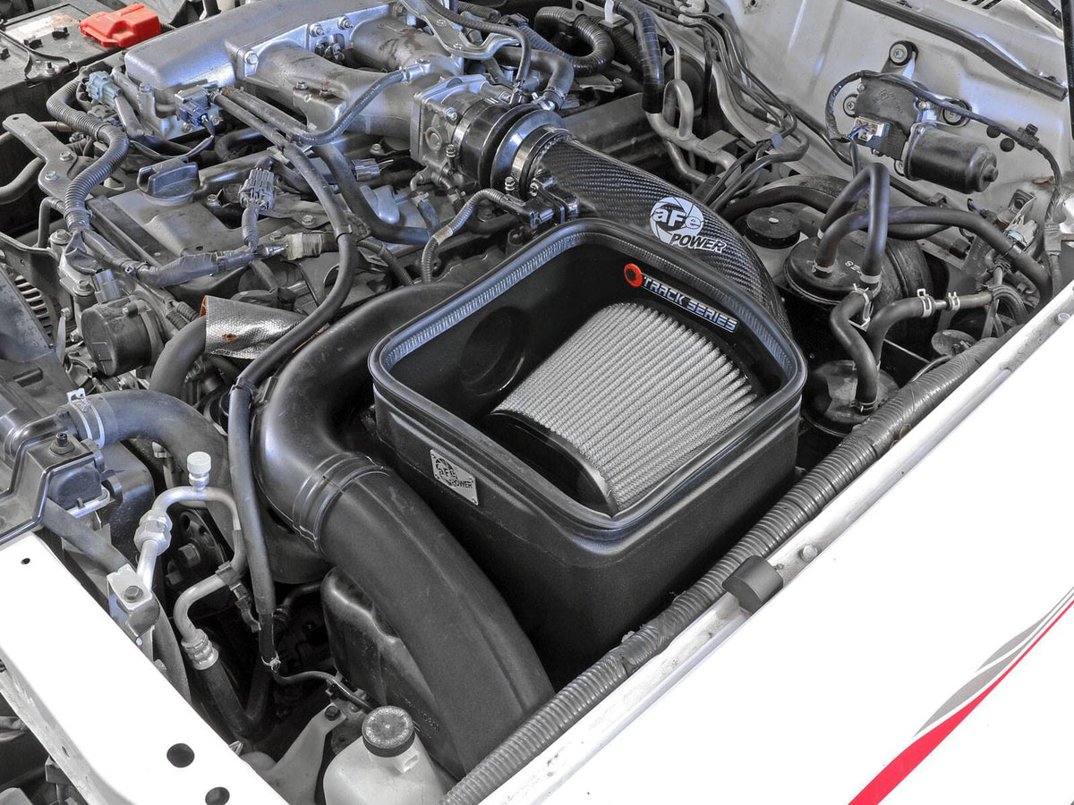 Track Series Carbon Fiber Intake System w/ Pro Dry S Filter Nissan Patrol (Y61) 17-24 L6-4.8L aFe Power-7