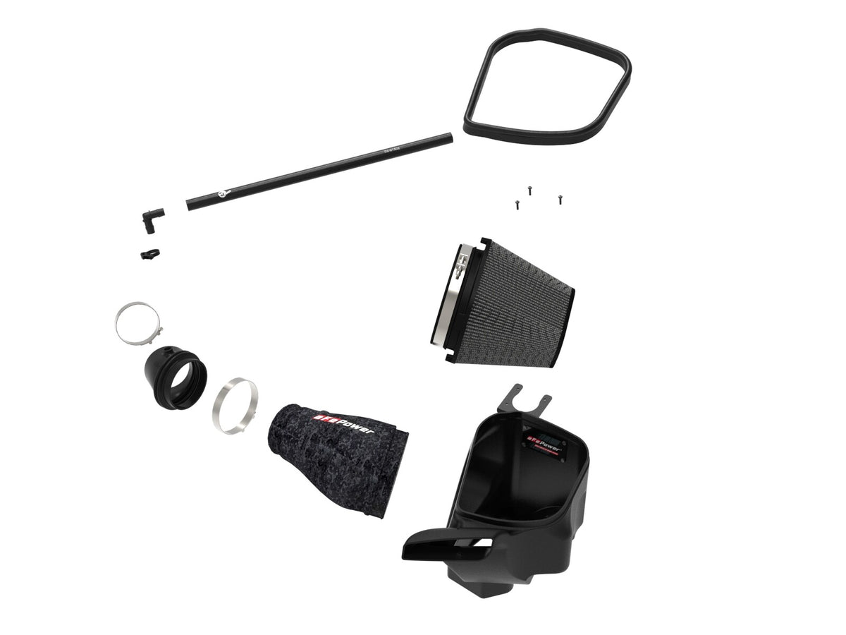 Track Series Carbon Fiber Intake System w/ Pro 5R Filter Black Dodge Durango SRT Hellcat 21-26 V8-6.2L (sc) aFe Power-1