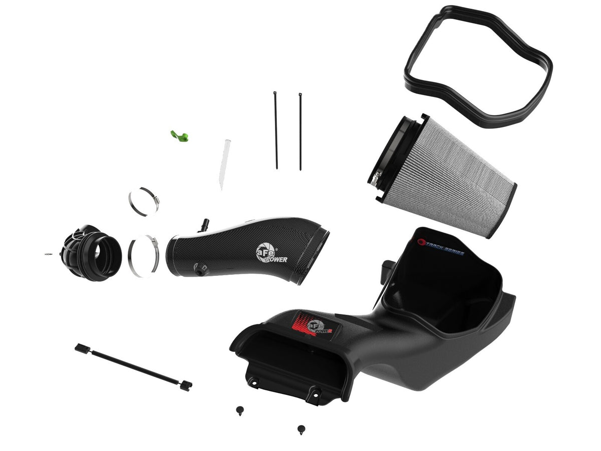Track Series Carbon Fiber Intake System w/ Pro Dry S Filter Ford F-150 Raptor R 23-26 V8-5.2L (sc) aFe Power-1