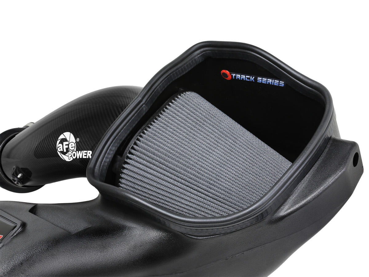 Track Series Carbon Fiber Intake System w/ Pro Dry S Filter Ford F-150 Raptor R 23-26 V8-5.2L (sc) aFe Power-5