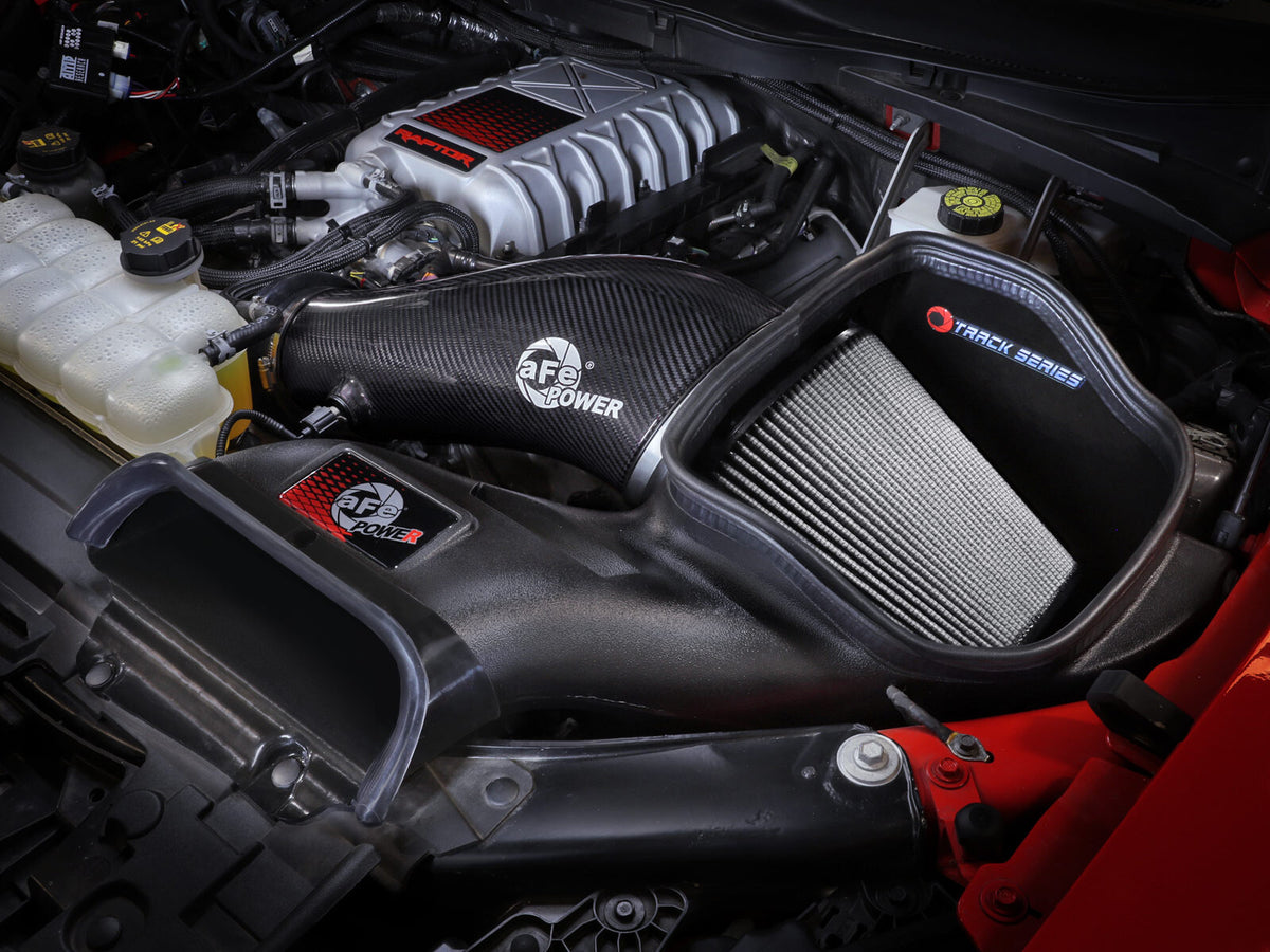 Track Series Carbon Fiber Intake System w/ Pro Dry S Filter Ford F-150 Raptor R 23-26 V8-5.2L (sc) aFe Power-6