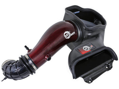 Track Series Red Kevlar/Carbon Fiber Intake System w Pro 5R Filter Black Ford F-150 Raptor R 23-26 V8-5.2L (sc) aFe Power-2