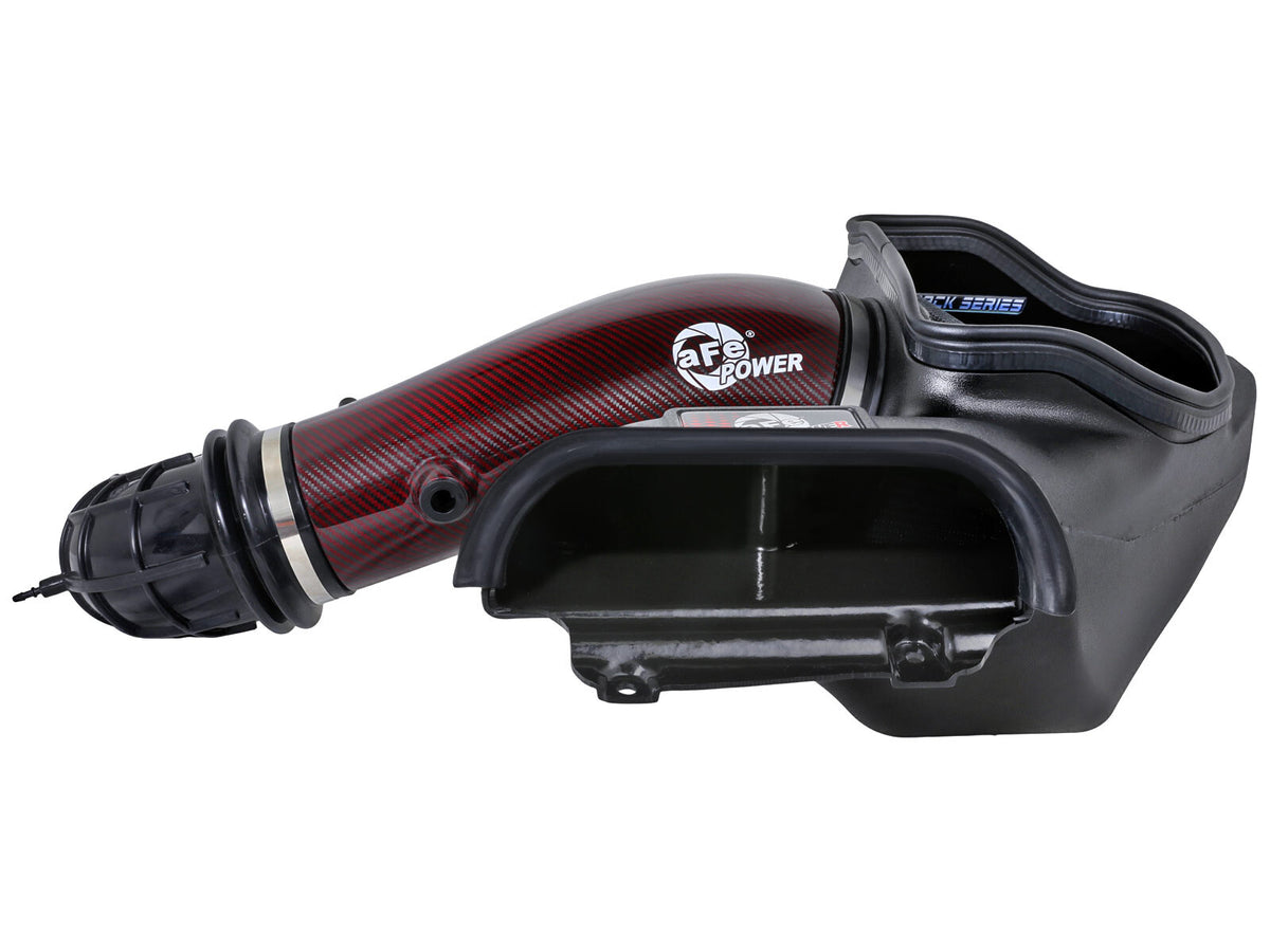 Track Series Red Kevlar/Carbon Fiber Intake System w Pro 5R Filter Black Ford F-150 Raptor R 23-26 V8-5.2L (sc) aFe Power-3