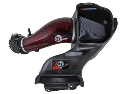 Track Series Red Kevlar/Carbon Fiber Intake System w Pro 5R Filter Black Ford F-150 Raptor R 23-26 V8-5.2L (sc) aFe Power-4