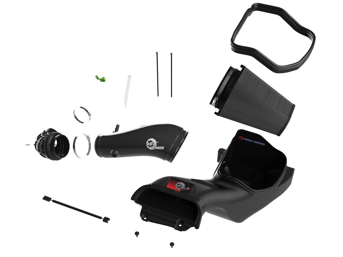 Track Series Carbon Fiber Intake System w/ Pro 5R Filter Black Ford F-150 Raptor R 23-26 V8-5.2L (sc) aFe Power-1
