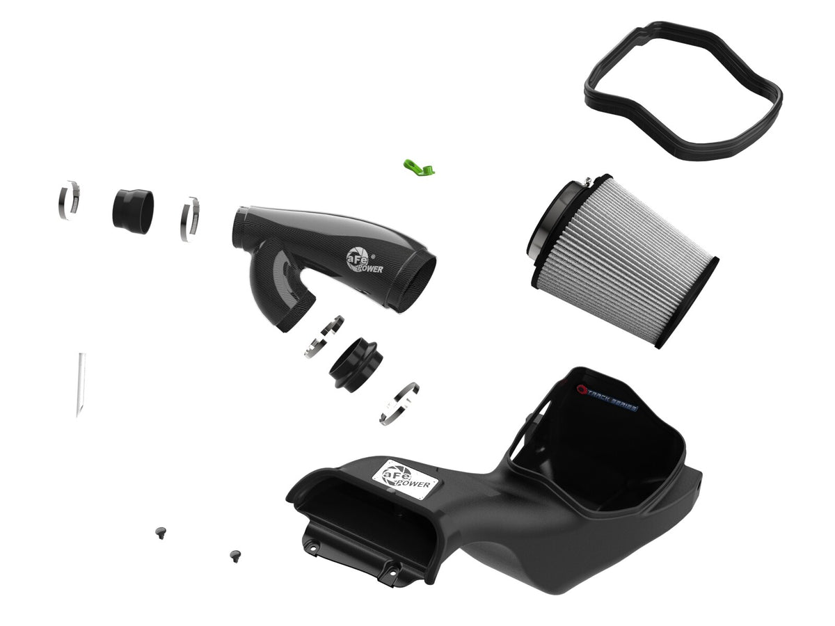 Track Series Carbon Fiber Intake System w/ Pro Dry S Filter Ford F-150 Raptor 21-26 V6-3.5L (tt) aFe Power-1