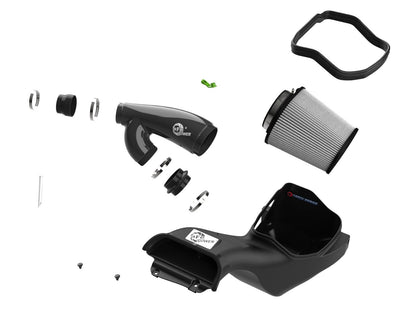 Track Series Carbon Fiber Intake System w/ Pro Dry S Filter Ford F-150 Raptor 21-26 V6-3.5L (tt) aFe Power-1