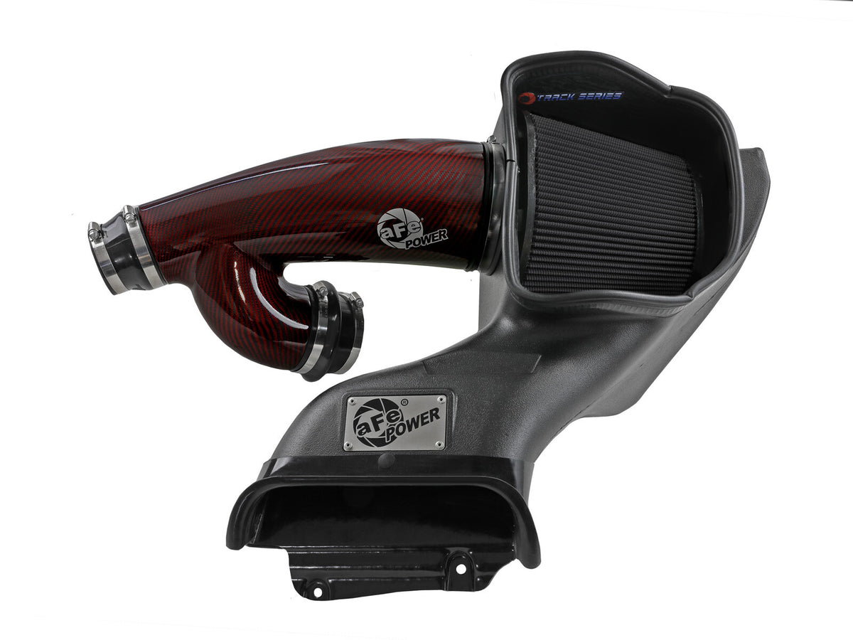 Track Series Red Kevlar/Carbon Fiber Intake System w Pro 5R Filter Black Ford F-150 Raptor 17-26 V6-3.5L (tt) aFe Power-4