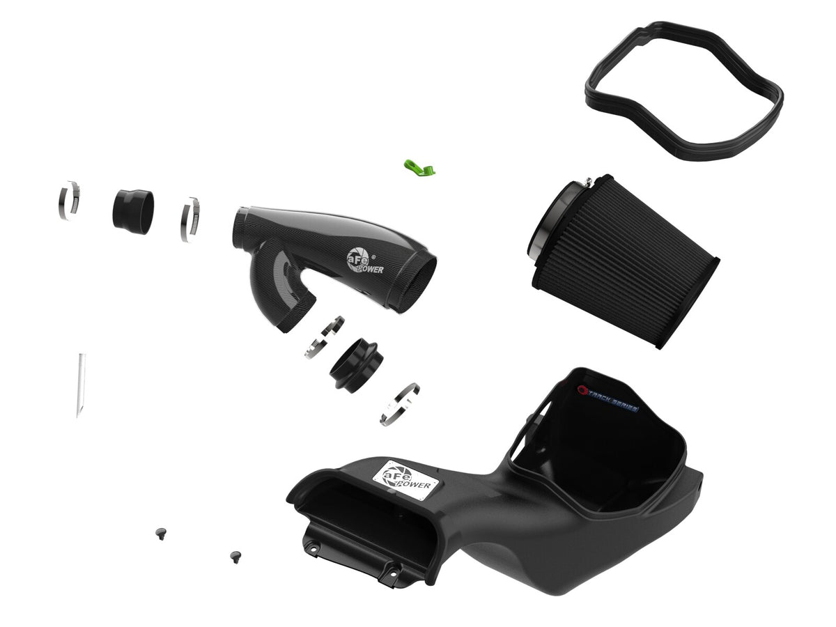 Track Series Carbon Fiber Intake System w/ Pro 5R Filter Black Ford F-150 Raptor 21-26 V6-3.5L (tt) aFe Power-1
