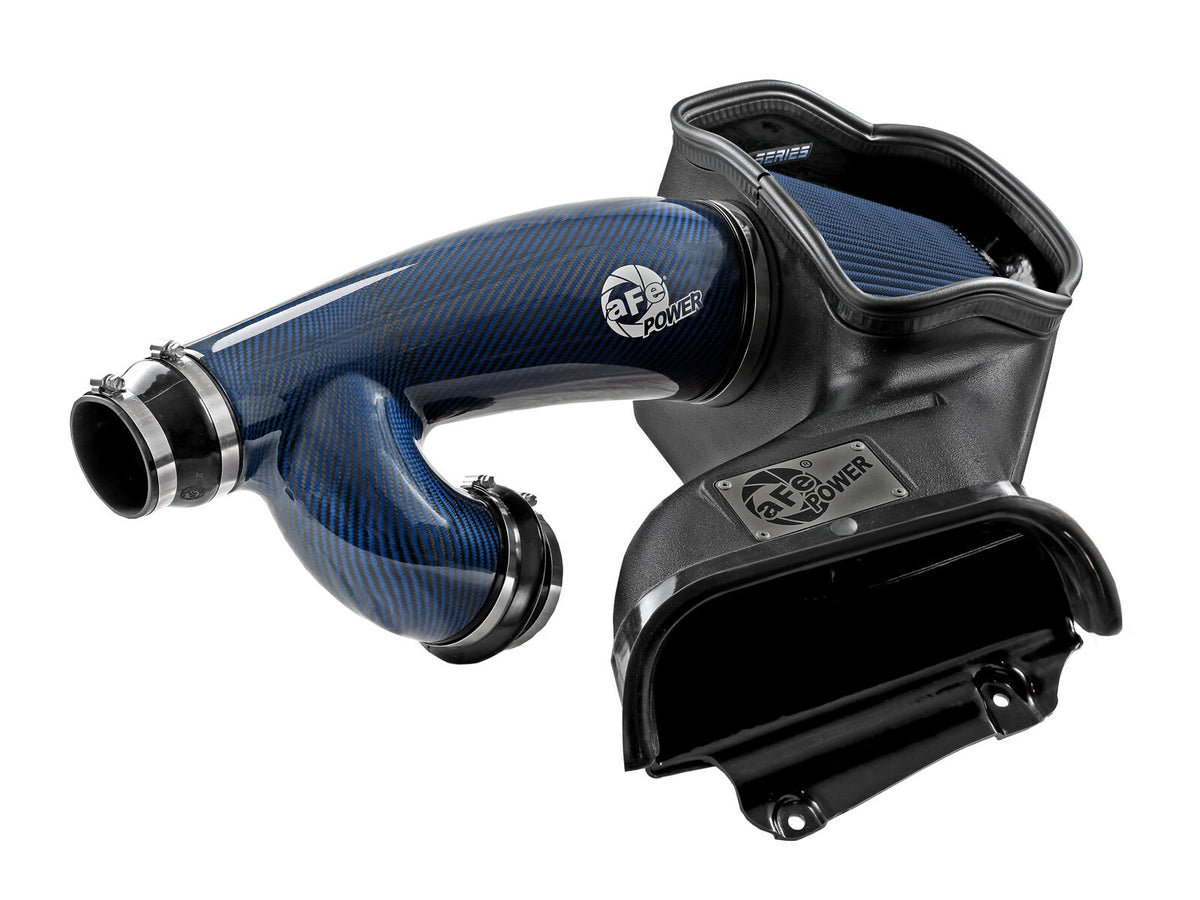 Track Series Blue Kevlar/Carbon Fiber Intake System w/ Pro 5R Filter Ford F-150 Raptor 17-26 V6-3.5L (tt) aFe Power-2