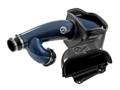 Track Series Blue Kevlar/Carbon Fiber Intake System w/ Pro 5R Filter Ford F-150 Raptor 17-26 V6-3.5L (tt) aFe Power-2