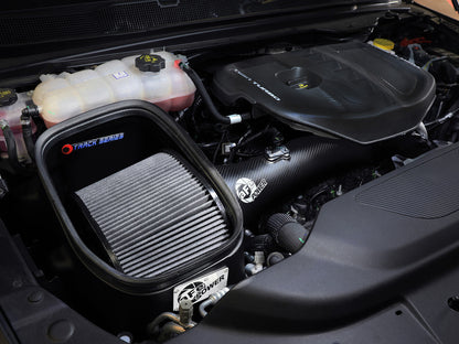 Track Series Carbon Fiber Intake System w/ Pro Dry S Filter Ram 1500 Rho 25-26 L6-3.0L (tt) aFe Power-5