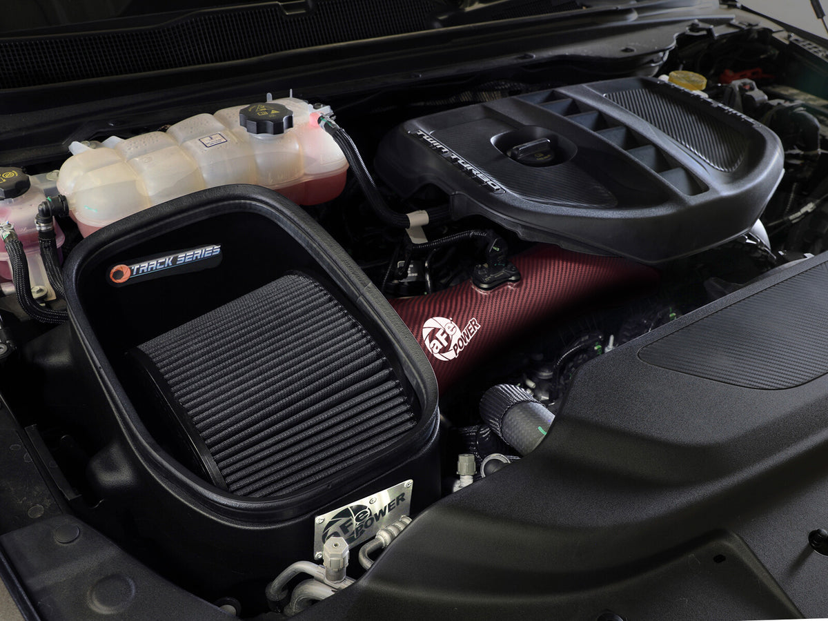 Track Series Red Kevlar/Carbon Fiber Intake System w Pro 5R Filter Black Ram 1500 Rho 25-26 L6-3.0L (tt) aFe Power-5