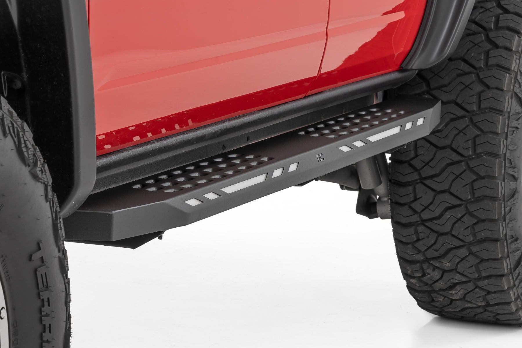 AC2 Running Boards Amber/White 4-Door Ford Bronco 4WD (2021-2025) Rough Country-4