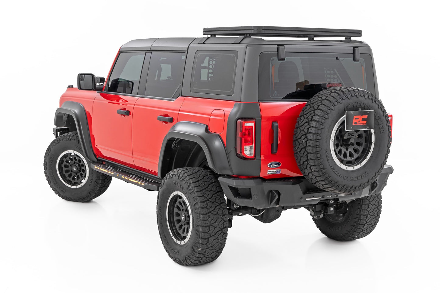 AC2 Running Boards Amber/White 4-Door Ford Bronco 4WD (2021-2025) Rough Country-5
