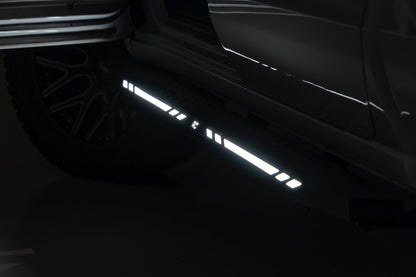 AC2 Running Boards Amber/White Crew Cab Silverado/Sierra 1500/2500HD/3500HD (19-26) Rough Country-3