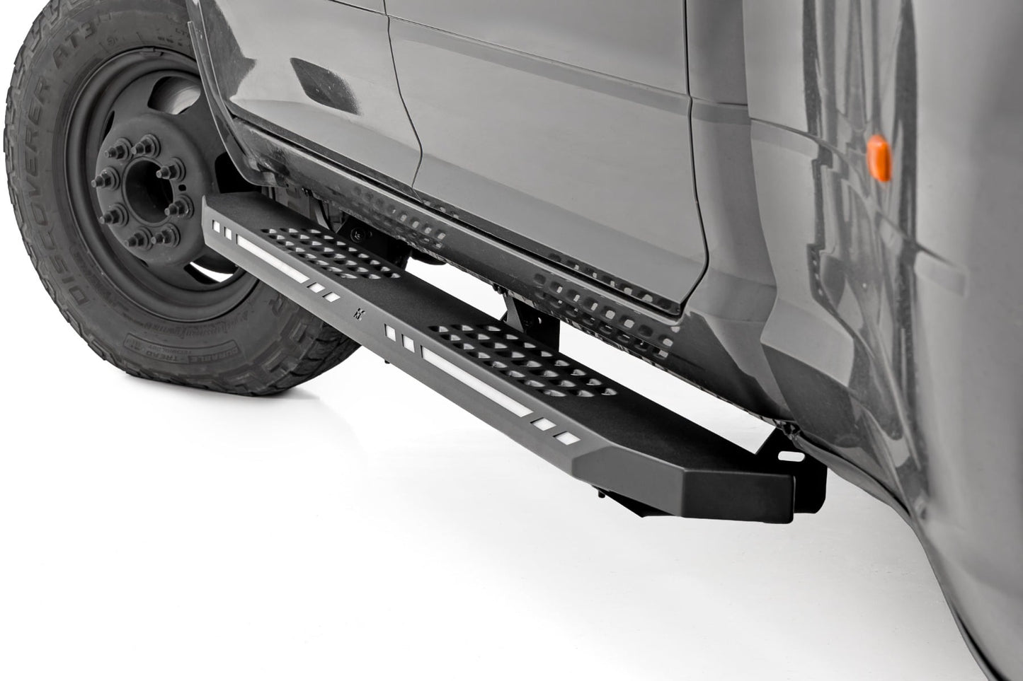 AC2 Running Boards Amber/White Crew Cab Ram 1500/2500/3500 2WD/4WD (2010-2025 & Classic) Rough Country-1