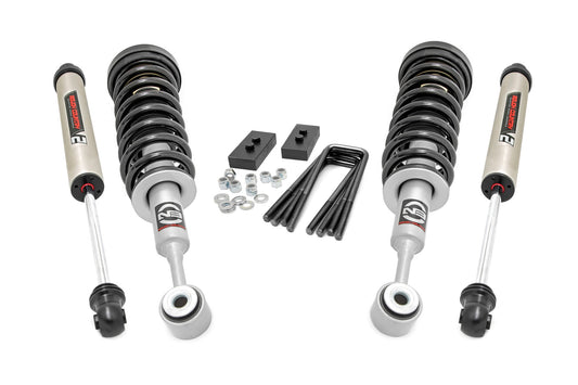 Rough Country 2.0 Inch Ford Strut Leveling Kit w/V2 Shocks For 04-08 F-150 2WD Rough Country