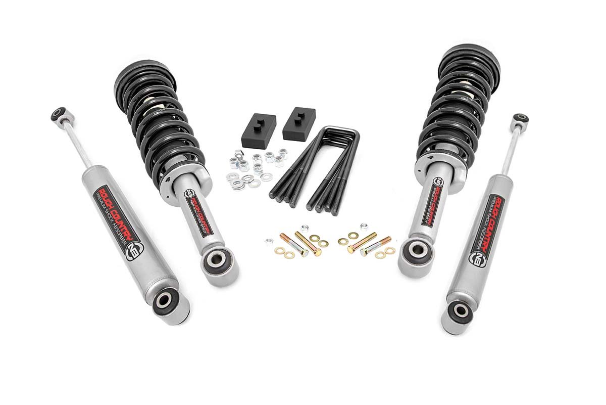 Rough Country 2.0 Inch Ford Leveling Kit w/N3 Struts and Shocks For 2021 F-150 Rough Country