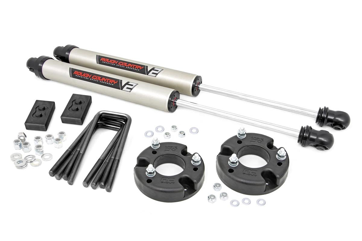 Rough Country 2.0 Inch Ford Leveling Kit w/V2 Shocks For 2021 F-150 Rough Country