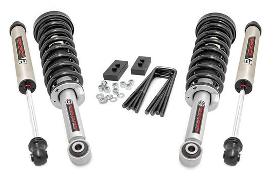 Rough Country 2.0 Inch Ford Leveling Kit w/N3 Struts and V2 Shocks For 2021 F-150 Rough Country
