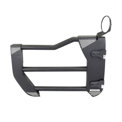 Trailline Tube Door Front Textured Black For 2007-2018 Jeep Wrangler JK Go Rhino-8