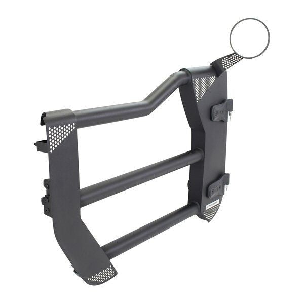 Trailline Tube Door Front Textured Black For 2007-2018 Jeep Wrangler JK Go Rhino-9