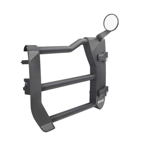 Trailline Tube Door Front Textured Black 2018-2026 Jeep Wrangler JL 2020-2025 Jeep Gladiator Go Rhino-12
