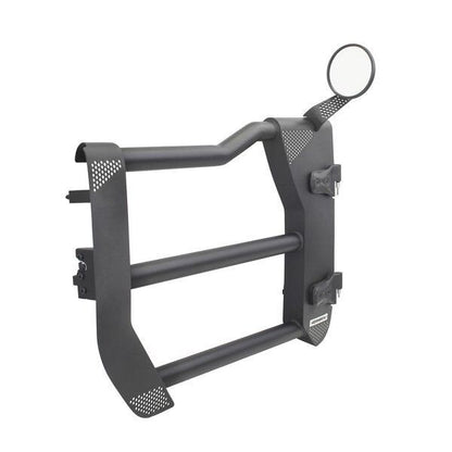 Trailline Tube Door Front Textured Black 2018-2026 Jeep Wrangler JL 2020-2025 Jeep Gladiator Go Rhino-12