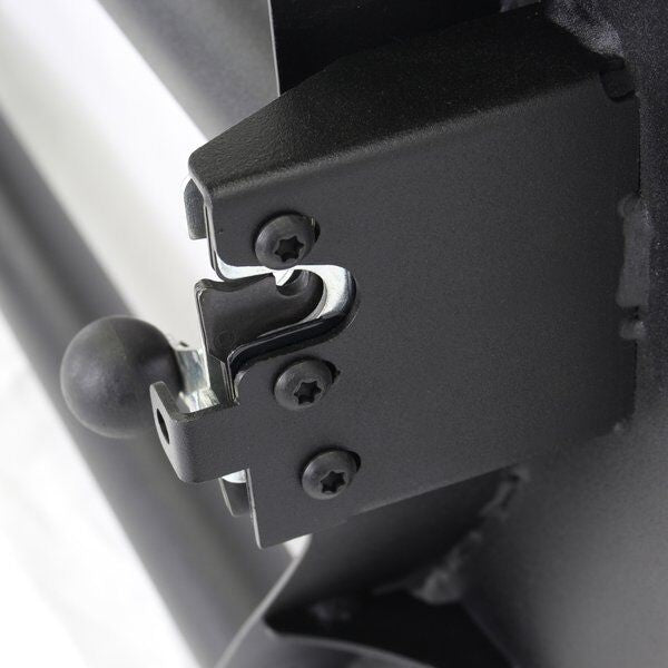 Trailline Tube Door Front Textured Black 2018-2026 Jeep Wrangler JL 2020-2025 Jeep Gladiator Go Rhino-5