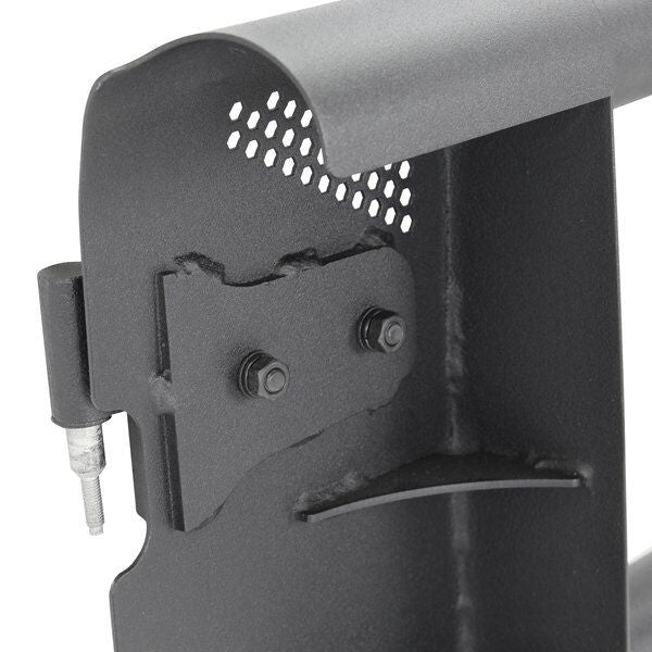 Trailline Tube Door Rear Textured Black 2018-2026 Jeep Wrangler JL 2020-2025 Jeep Gladiator Go Rhino-2