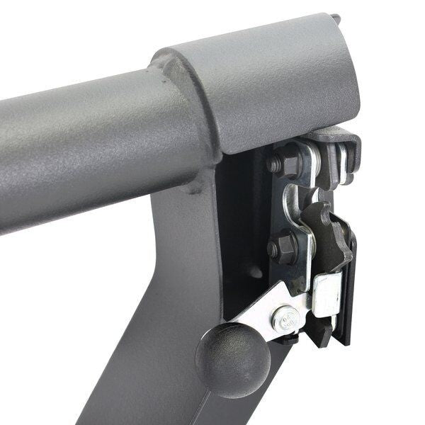 Trailline Tube Door Rear Textured Black 2018-2026 Jeep Wrangler JL 2020-2025 Jeep Gladiator Go Rhino-3