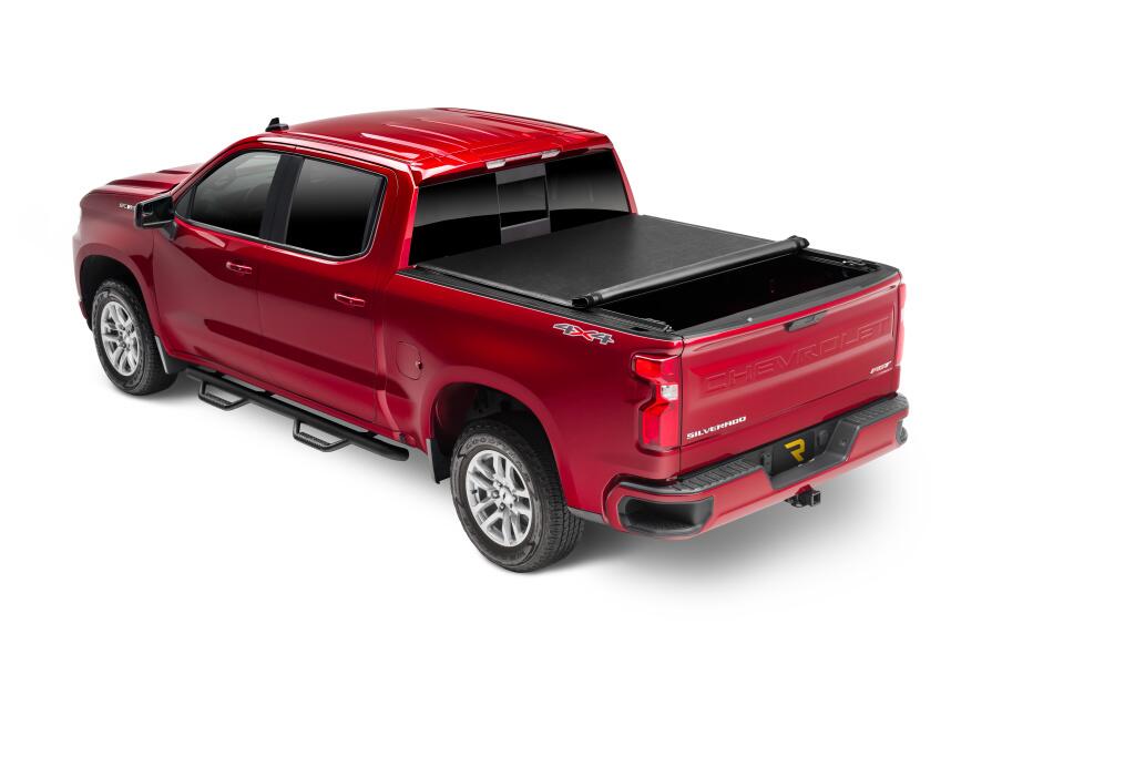 Lo Pro Tonneau Cover Black 2016-2018 (2019 Legacy/Limited) Silverado/Sierra 1500/2016-2019 2500 HD/3500 HD with Sport Bar Truxedo