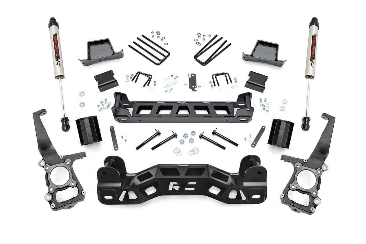 Rough Country 6 Inch Suspension Lift Kit w/V2 Shocks 09-10 F-150 Rough Country
