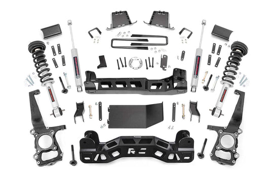 Rough Country 6 Inch Suspension Lift Kit Lifted Struts 14 F-150 4WD Rough Country