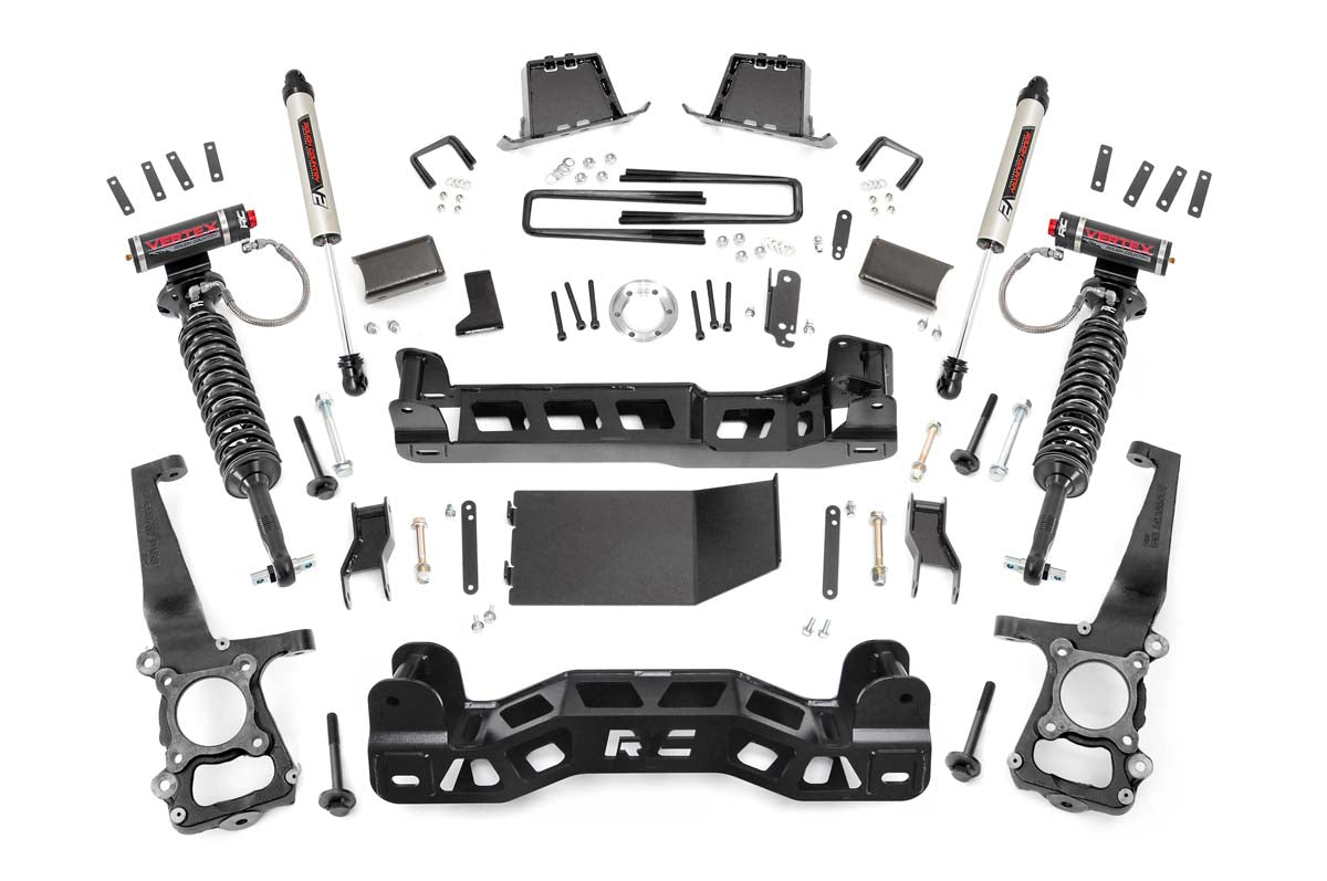 Rough Country 6 Inch Suspension Lift Kit Vertex & V2 14 F-150 4WD Rough Country