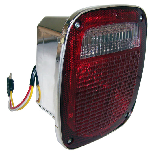 Chrome Right Tail Lamp w/ Side Marker Light for 1981-1986 Jeep CJ-5, CJ-7, CJ-8 Crown Automotive