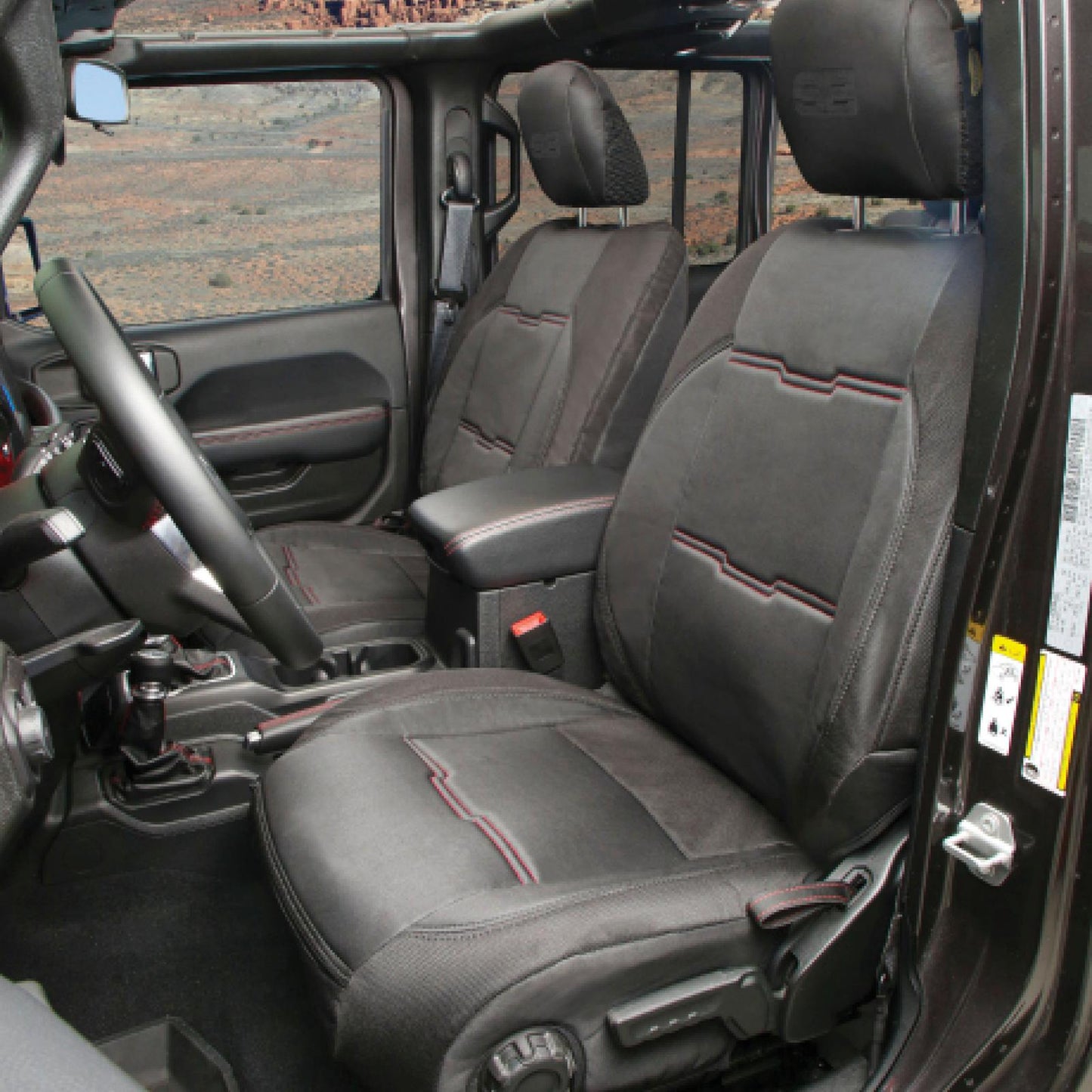 Neoprene Seat Cover Set Front/Rear Black Gen 2 2018-2020 Jeep Wrangler JL 3.6L 4 Door Only Smittybilt