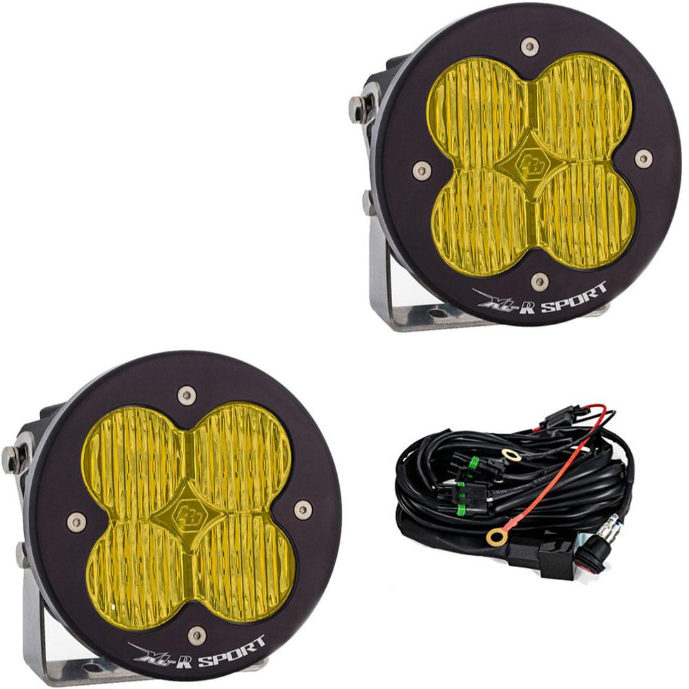 LED Light Pods Amber Lens Spot Pair XL R Sport Baja Designs