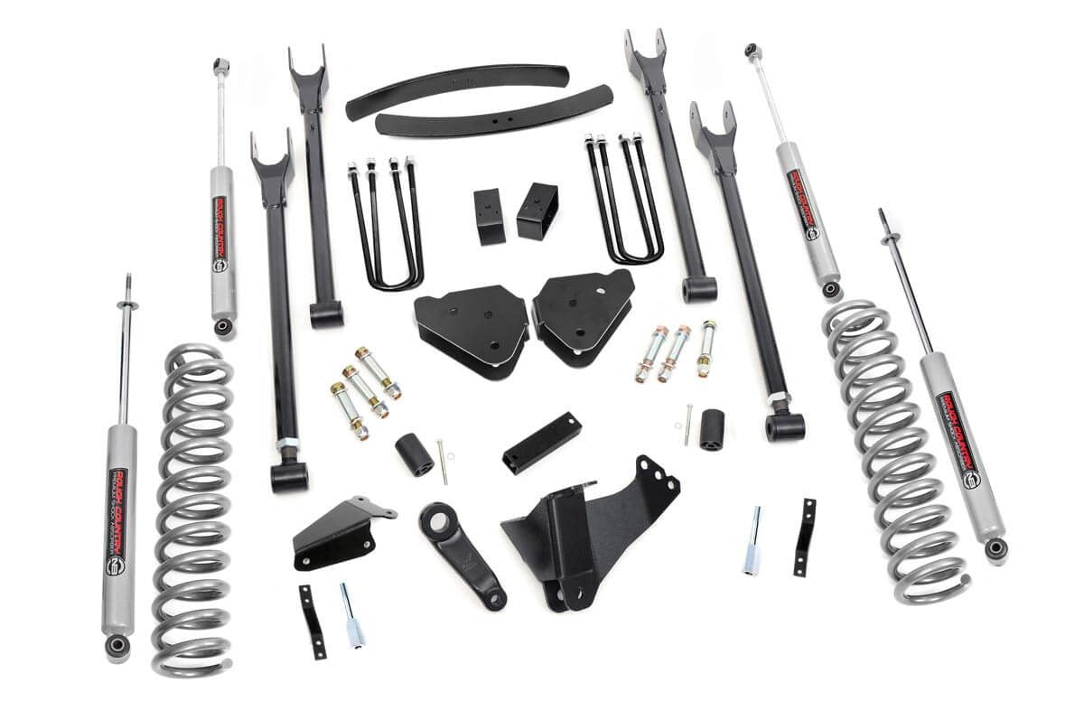 Rough Country 6 Inch Ford 4-Link Suspension Lift Kit 05-07 F-250/350 Gas Rough Country
