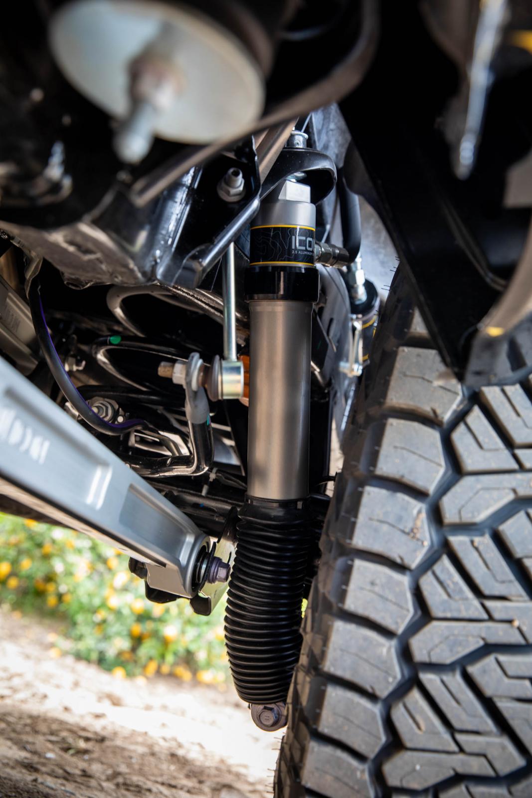 2024-2025 Toyota Tacoma 0-1 Inch Lift Rear V.S. 2.5 Aluminum Series Shock Absorbers Remote Reservoir W/ CDEV Pair ICON Vehicle Dynamics-3