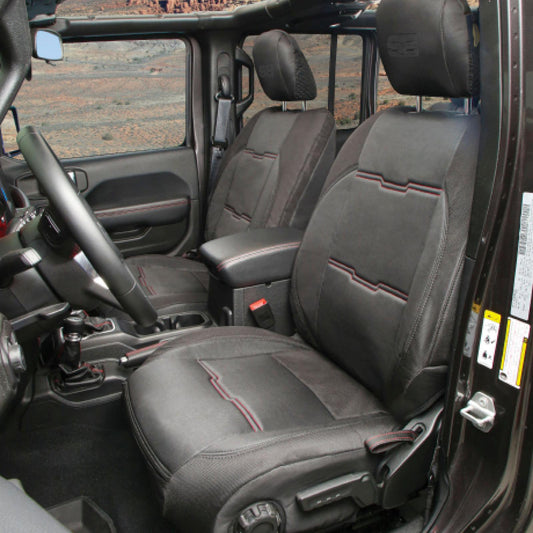 Gen2 Neoprene Front and Rear Seat Cover Kit Black/Black 2020-2023 Jeep Gladiator Smittybilt