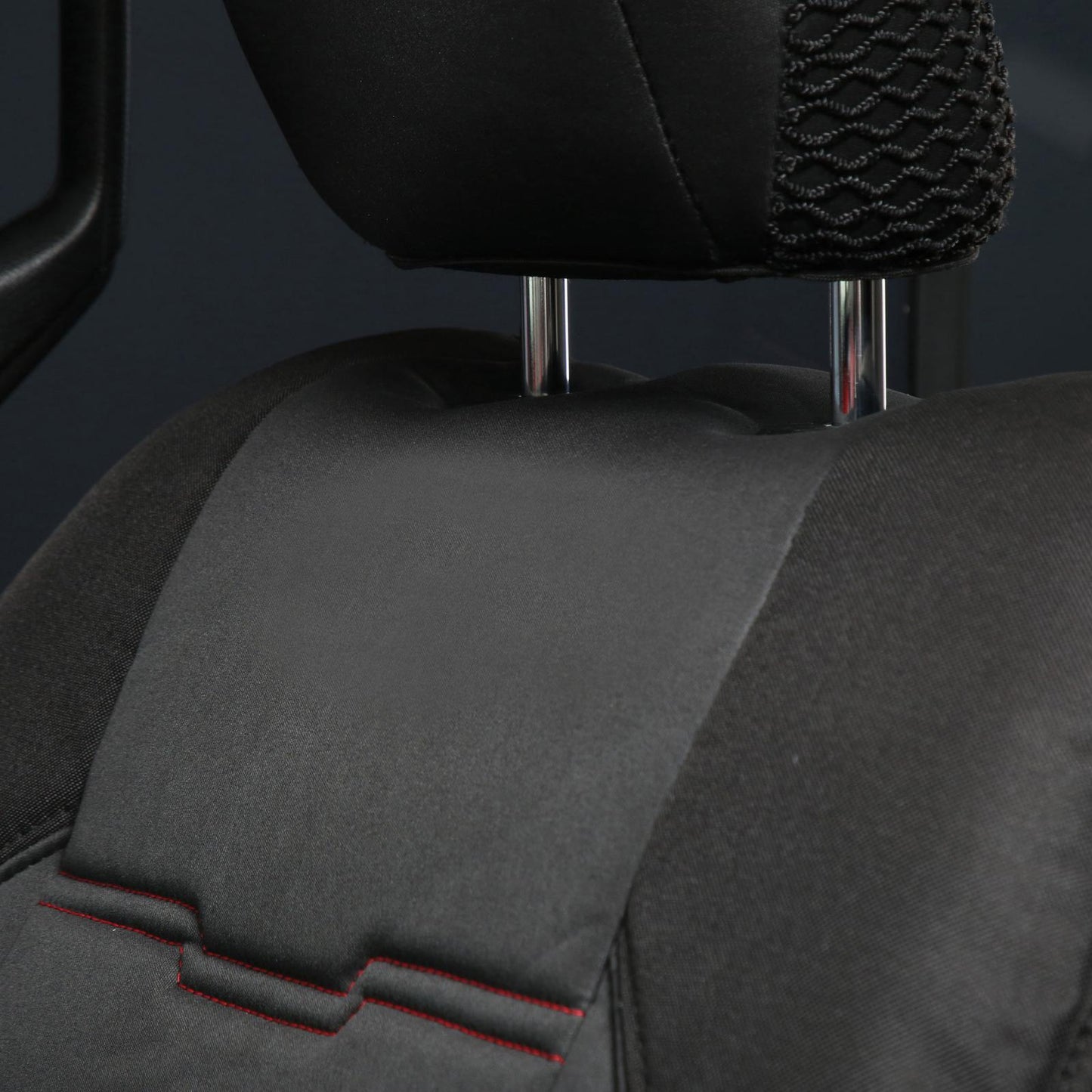 Gen2 Neoprene Front and Rear Seat Cover Kit Black/Black 2020-2023 Jeep Gladiator Smittybilt-1