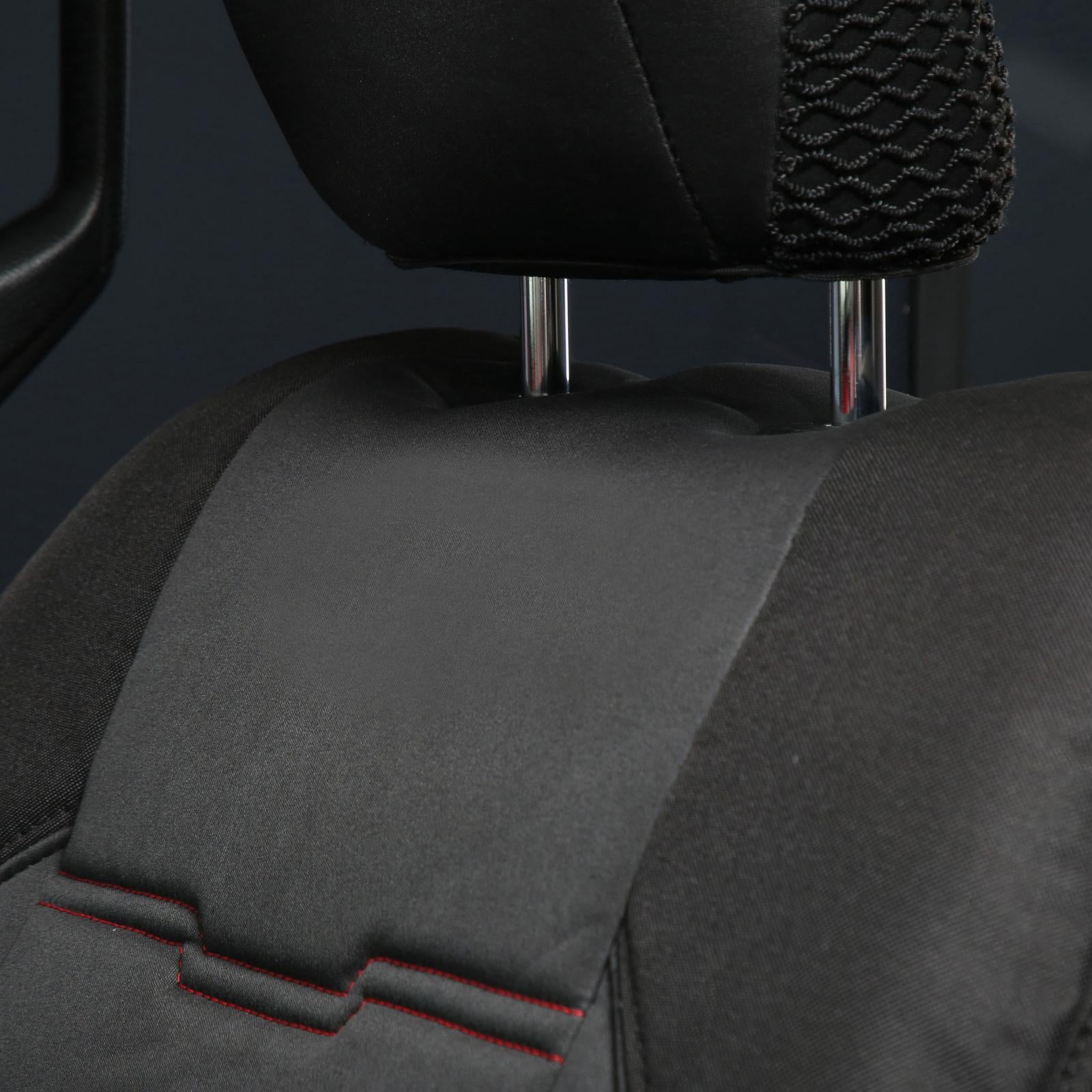 Gen2 Neoprene Front and Rear Seat Cover Kit Black/Black 2020-2023 Jeep Gladiator Smittybilt-1