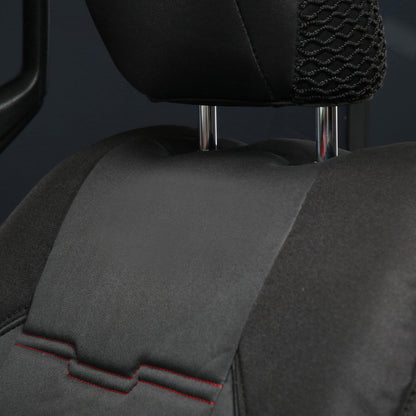 Gen2 Neoprene Front and Rear Seat Cover Kit Black/Black 2020-2023 Jeep Gladiator Smittybilt-1